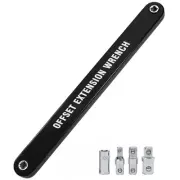 Offset Extension Wrench, Extension Wrench with 1/2", 1/4" and 3/8" Square Dri...