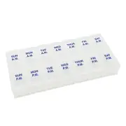 Weekly 7-Day AM/PM Pill Organizer, Vitamin Case and Medicine Box, Medium Comp...