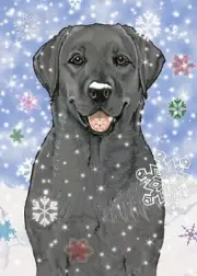Labrador Retriever Black Lab Christmas Card 5 x 7 with Envelope