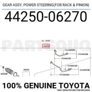 4425006270 Genuine Toyota GEAR ASSY, POWER STEERING(FOR RACK & PINION)
