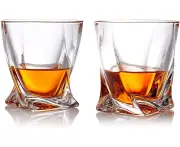 Whiskey Glass, 2 Piece Set Crystal Glass Shot Glass, Clean Glass Set, Dishwasher-Safe, Wine Gift