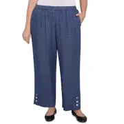 Alfred Dunner Summer Solstice Ankle Pant With Buttons Plus Size 98802WK