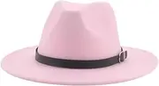 [Generic] Women Fedora Hat Unisex Men Jazz Hats Church Hats Wedding Prom Dress Hats Formal Panama Wide Brim Felt Hats 27 60-62cm, 27, One Size, 27, One Size