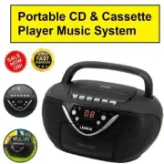 CD Player Boombox AM/FM Radio Portable Music Audio Cassette Tape CD-R Disc