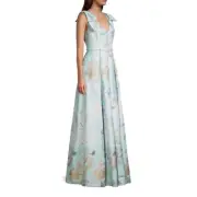 Aidan Mattox Floral Jacquard Ball Gown size 6