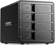 ORICO 4 Bay USB 3.0 to SATA 3.5 inch External Hard Drive Enclosure Support 64TB (4 x 16TB) Tool Free Aluminum Alloy HDD Enclosure with Fan / 150W / Disk Data Storage