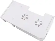 COMNESTBI Wall Mount Floating Shelf for Tv Router Storage Easy Installation with No Drilling Organize Remotes Items Ventilated Design for Home Office White
