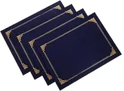 JEWEDECO 4pcs Certificate Cover Document Holder Lightweight Award Cover with Rounded Corners for Easy Handling Paper Protector for Certificates Reports and Honors