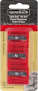 General Pencil All-Art Sharpener, Pack of 3, Little Red (S6503BP)