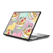 MacBook Pro 16-inch (M1 - M4) Impact Case Cute Corgi in Pastel Rainbow Macaron with Strawberry & Heart - Kawaii Dog Anime Puppy with Sweet Food & Pink Fruit