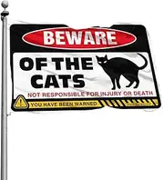 Bar For Man Cave Beware Of Cats Flag Car Flags For Room Man Cave Flags(120X180CM)
