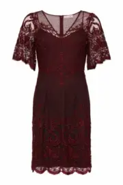 Alannah Hill burgundy 'Can yo keep a secret' dress size 10, RRP: $489