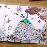 在飛比找蝦皮購物優惠-【台灣熱銷】神秘花園填色畫畫書兒童手繪減壓涂色畫秘密花園涂色