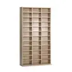 528 Dvd 1116 Cd Storage Shelf Media Rack Stand Cupboard Book Unit Oak