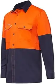 [Hard Yakka] Men's Koolgear Hi-Vis 2 Tone Vented Long Sleeve Shirt