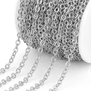 [Generic] Stainless Steel Sunflower Chain Embossed Chain Titanium Steel Vacuum Plating Gold Chain DIY Necklace Bracelet Chains for Jewelry Making Supplies Chains for Jewelry Making(B,1.2mm)