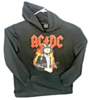 AC/DC Hoodie Sweatshirt Black Men's X-Large Lead Guitarist Angus Young 2022 New