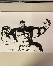 THE INCREDIBLE HULK 9x12 Original Acrylic Art Chris McJunkin DISCOUNTED!