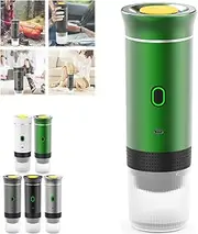 Go Brew V2.0, 3-in-1 Wireless Portable Electric Espresso Machine, Travel Coffee Maker for Camping, Car Coffee Maker, Self-Heating, Green, 0.5L Capacity
