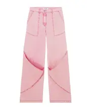 Belt-loop casual pants 33,24,25,26,27,30,31,32 pink