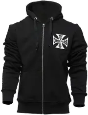 West Coast Choppers OG Classic Zip Hoodie, black, Size M for Men