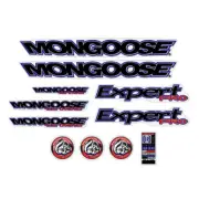 Mongoose - 1997 Expert Pro - Black Blue Decal set - old school bmx