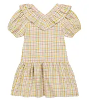[The New Society] The New Society Constanza checked cotton dress Y 8 multicoloured