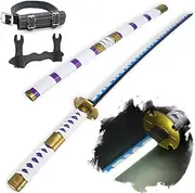 Cold Blade Light Up Roronoa Zoro Sword - 40 inches Rechargeable Light Saber Sword, Plastic Anime Replica Katana with Belt & Stand