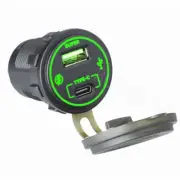 QC3.0 Type C USB Fast Charging Car Phone Charger Socket Accessories Waterproof (for: Fiat)
