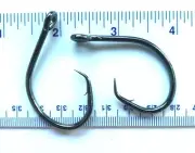 100 7/0 and 8/0 GT 4X strength L2004 Offset Black Nickel Circle Hooks