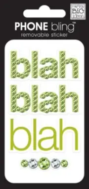Me And My Big Ideas Phone Bling Removable Cell Phone Embellishment Blah Blah