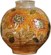 Ceramic Vase Hand-Painted Pottery Jar Flower Vase Decorative Vintage Vases Living Room Home Decor Flower Arrangement for Farmhouse Kitchen Bedroom Mantel Office Desk (Color : A)