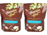 2 Packs Hawaiian Host Toasted Coconut Milk Chocolate Macadamias 20oz Each = 40oz