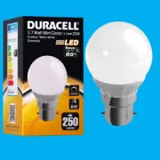12x 3.7W (=25W) Dimmable Duracell LED Frosted Mini Globe Light Bulbs BC B22 Lamp