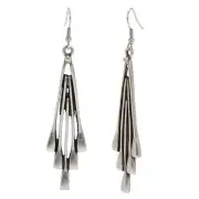 Handmade Delicacy Pewter Earrings - 4613