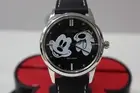 Citizen Eco-Drive Mickey Mouse 40mm Stainless Steel Case, Black Leather Band,...
