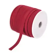 1/4 Inch Double Fold Bias Tape Continuous Bulk Bias Tape Dark Red 25 Yards