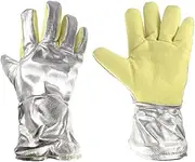SafetyWare Para-Aramid High Heat Resistant Tig Mig Welding Gloves Aluminized Fire Proof for Welder Riggers BBQ