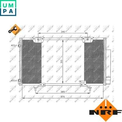 CONDENSER AIR CONDITIONING 35337 FOR TOYOTA AVENSIS/Liftback 1CD-FTV3S-FE 2.0L
