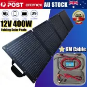 New 400W Folding Solar Panel Blanket Mat Flexible Mono Power Camping RV USB 12V