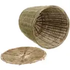 Bamboo Basket Storage Baby Office Decorative with Lid Small Baskets for