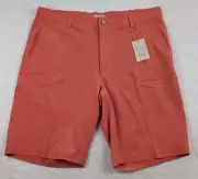 Peter Millar Shackleford Performance Hybrid Short Mens 34 Light Sunset NWT $105