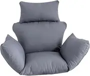 JISADER Hammock Swing Cushion with Headrest for Egg Chair Use, Gray, as described