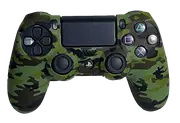 Silicone Cover For PS4 Controller Case Skin - Dark Green Camo