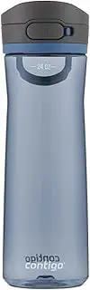 Contigo Jackson Autopop Water Bottle 709ml - Innovative AUTOPOP® Technology, One-Handed Drinking, Leak-Proof Design, Wide-Mouth Chug Interface, Durable and Lightweight, Secure Button Lock - Blue Corn