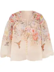 [Zimmermann] Zimmermann-Blusa Drawn Illuminate In Lino E Seta-Donna 1