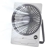 Table Fan,Small Fan for Desk | Electric Personal Cooling Tool Lcd Digital Display USB Powered Hangable Standing for Kitchen Student Dormitory Home Office