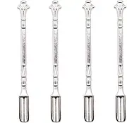 choary Spoon Mini Shovel Spoon Home Supplies Pendants Necklace Vials(4pc)
