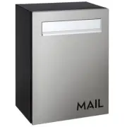 Modern Stainless Steel Locking Mailbox - Large Sized - 15.75"H x 11.75"W x 7.5"D