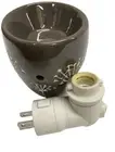 Scentsy TARO Plug In Wall Wax Warmer Night Light Brown & White Wish Dandelion